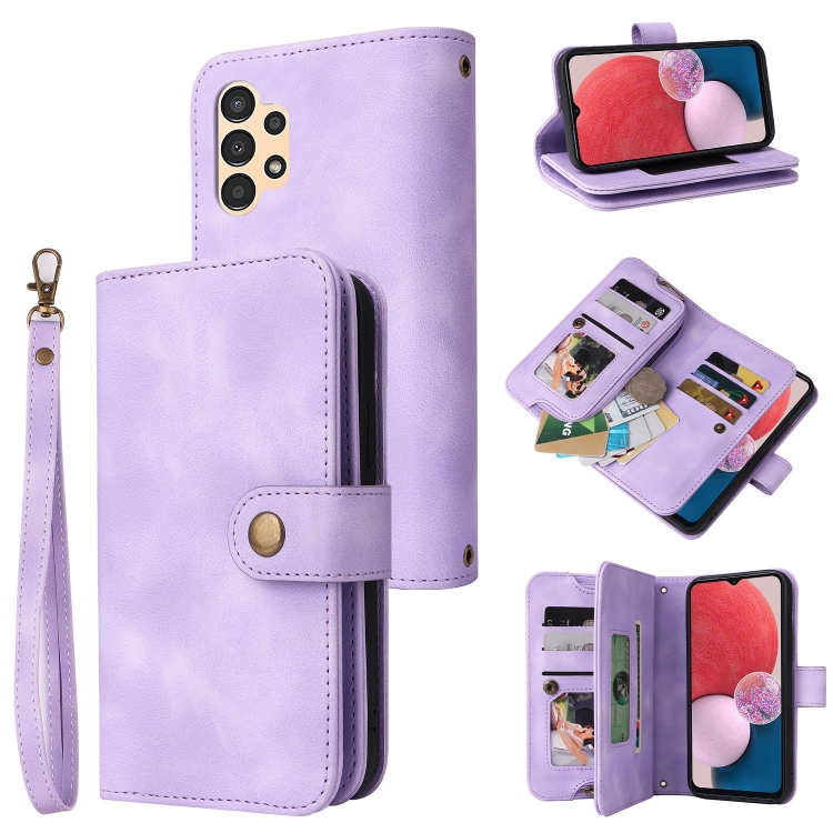 For Samsung Galaxy A13 5G / 4G Multifunctional Card Slot Zipper Wallet Leather Phone Case(Purple)
For Samsung Galaxy A13 5G / 4G Multifunctional Card Slot Zipper Wallet Leather Phone Case(Purple)