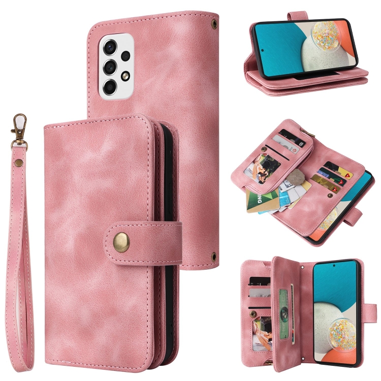 For Samsung Galaxy A53 5G Multifunctional Card Slot Zipper Wallet Leather Phone Case(Rose Gold)
For Samsung Galaxy A53 5G Multifunctional Card Slot Zipper Wallet Leather Phone Case(Rose Gold)