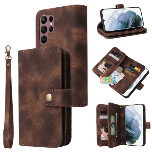 For Samsung Galaxy S22 Ultra 5G Multifunctional Card Slot Zipper Wallet Leather Phone Case(Brown)
For Samsung Galaxy S22 Ultra 5G Multifunctional Card Slot Zipper Wallet Leather Phone Case(Brown)