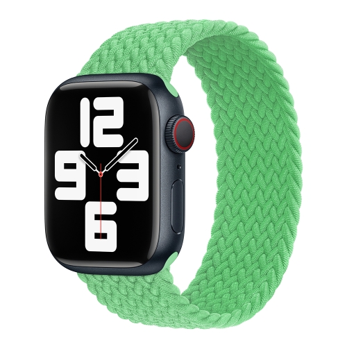 

Nylon Single-turn Braided Watch Band For Apple Watch Ultra 49mm&Watch Ultra 2 49mm / Series 9&8&7 45mm / SE 3&SE 2&6&SE&5&4 44mm / 3&2&1 42mm, Length:145mm(Bright Green)