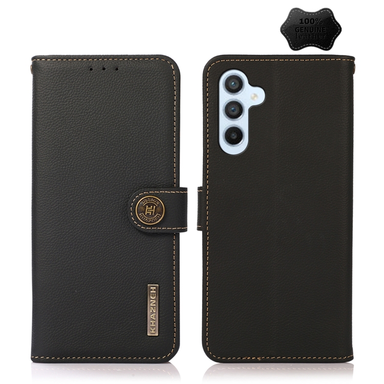 For Samsung Galaxy A54 5G KHAZNEH Custer Genuine Leather RFID Phone Case(Black)
For Samsung Galaxy A54 5G KHAZNEH Custer Genuine Leather RFID Phone Case(Black)