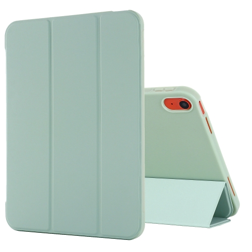 

For iPad 10th Gen 10.9 2022 Tri-fold Holder Tablet Leather Case(Matcha Green)