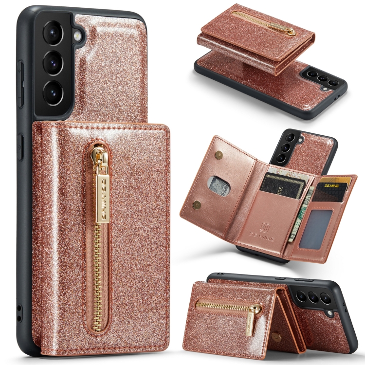 For Samsung Galaxy S21 5G DG.MING M3 Series Glitter Powder Card Bag Leather Case(Rose Gold)
For Samsung Galaxy S21 5G DG.MING M3 Series Glitter Powder Card Bag Leather Case(Rose Gold)