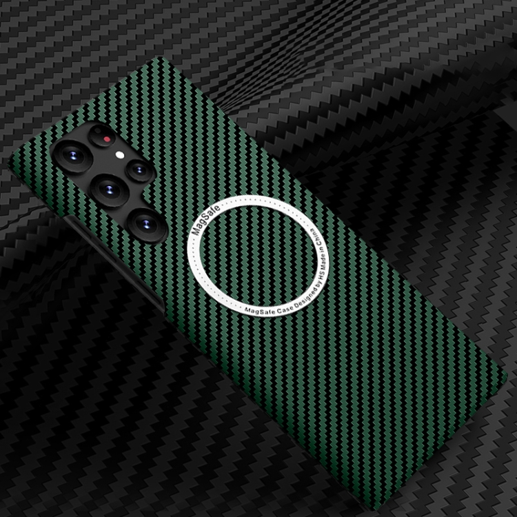 For Samsung Galaxy S23 Ultra 5G Carbon Fiber Texture MagSafe Magnetic Phone Case(Green)
For Samsung Galaxy S23 Ultra 5G Carbon Fiber Texture MagSafe Magnetic Phone Case(Green)