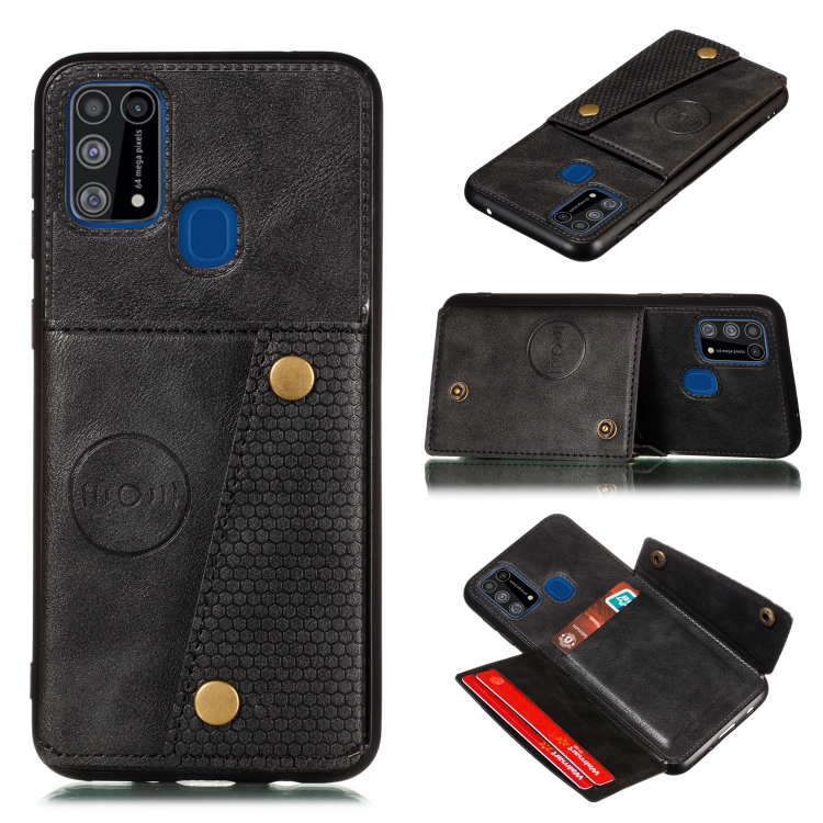 For Galaxy M31 PU + TPU Shockproof Magnetic Protective Case with Card Slots(Black)
For Galaxy M31 PU + TPU Shockproof Magnetic Protective Case with Card Slots(Black)