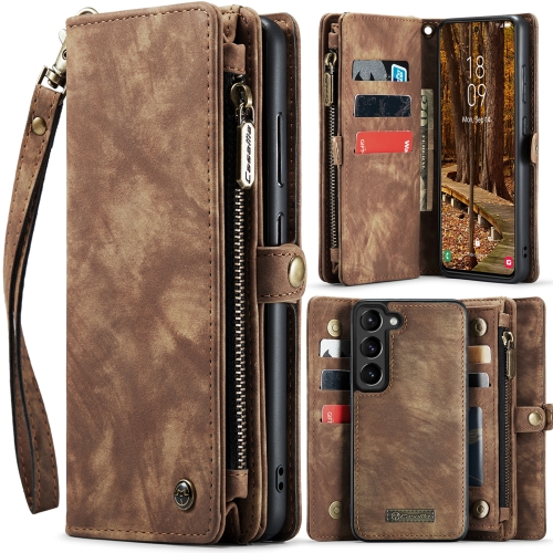

For Samsung Galaxy S23 5G CaseMe 008 Detachable Multifunctional Leather Phone Case(Brown)