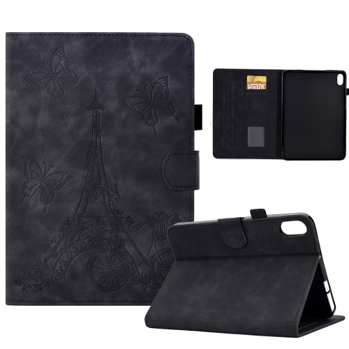 

For iPad 10th Gen 10.9 2022 Tower Embossed Leather Smart Tablet Case(Black)
