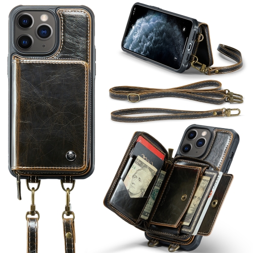 For iPhone 11 Pro JEEHOOD C22 Series Zipper Wallet Leather Phone Case with Dual Lanyard(Coffee)
For iPhone 11 Pro JEEHOOD C22 Series Zipper Wallet Leather Phone Case with Dual Lanyard(Coffee)