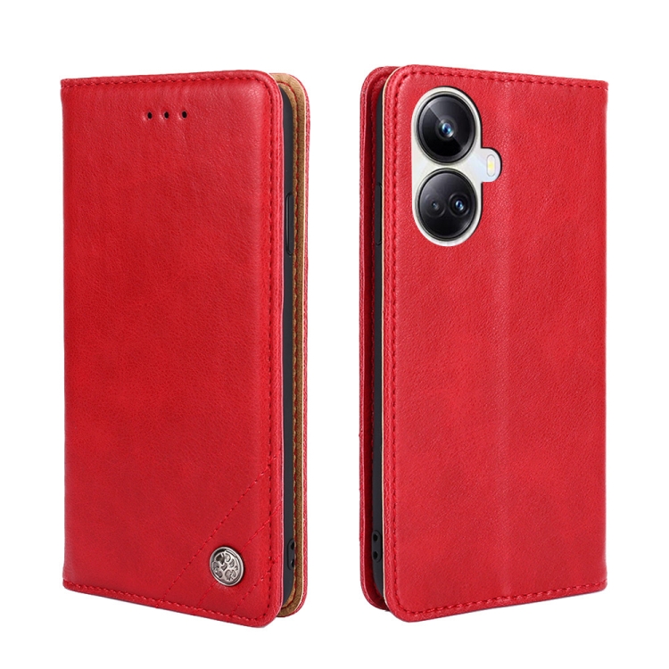 For Realme 10 Pro+ 5G Non-Magnetic Retro Texture Flip Leather Phone Case(Red)
For Realme 10 Pro+ 5G Non-Magnetic Retro Texture Flip Leather Phone Case(Red)