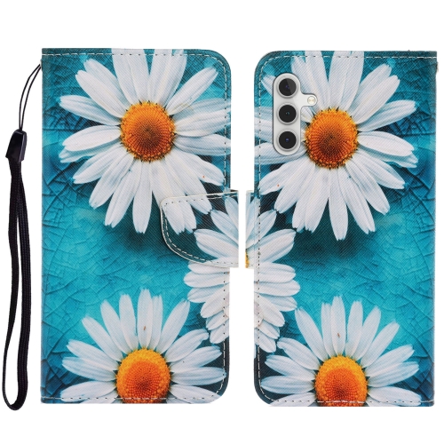 

For Samsung Galaxy A34 Colored Drawing Pattern Leather Phone Case(Daisy)