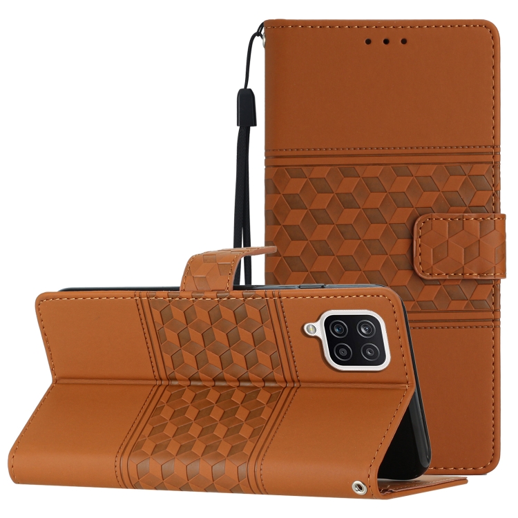 For Samsung Galaxy A12 Diamond Embossed Skin Feel Leather Phone Case with Lanyard(Brown)
For Samsung Galaxy A12 Diamond Embossed Skin Feel Leather Phone Case with Lanyard(Brown)