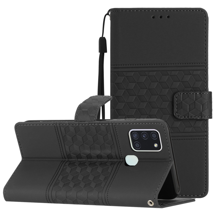 For Samsung Galaxy A20S Diamond Embossed Skin Feel Leather Phone Case with Lanyard(Black) 
For Samsung Galaxy A20S Diamond Embossed Skin Feel Leather Phone Case with Lanyard(Black)