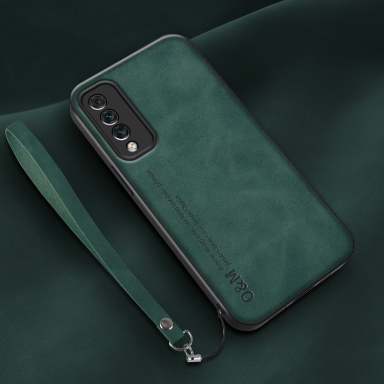 For Huawei Maimang 10 Lamba Skin Feel Leather Back Phone Case with Strap(Deep Green)
For Huawei Maimang 10 Lamba Skin Feel Leather Back Phone Case with Strap(Deep Green)