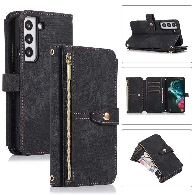 For Samsung Galaxy S23+ 5G Dream 9-Card Wallet Zipper Bag Leather Phone Case(Black)
For Samsung Galaxy S23+ 5G Dream 9-Card Wallet Zipper Bag Leather Phone Case(Black)