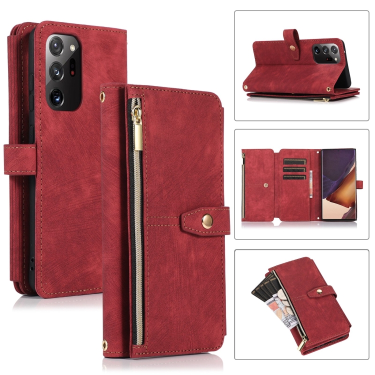 For Samsung Galaxy Note20 Dream 9-Card Wallet Zipper Bag Leather Phone Case(Red)
For Samsung Galaxy Note20 Dream 9-Card Wallet Zipper Bag Leather Phone Case(Red)