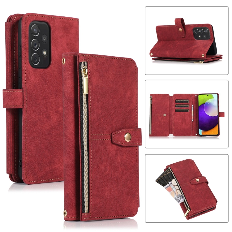 For Samsung Galaxy A72 4G / 5G Dream 9-Card Wallet Zipper Bag Leather Phone Case(Red)
For Samsung Galaxy A72 4G / 5G Dream 9-Card Wallet Zipper Bag Leather Phone Case(Red)