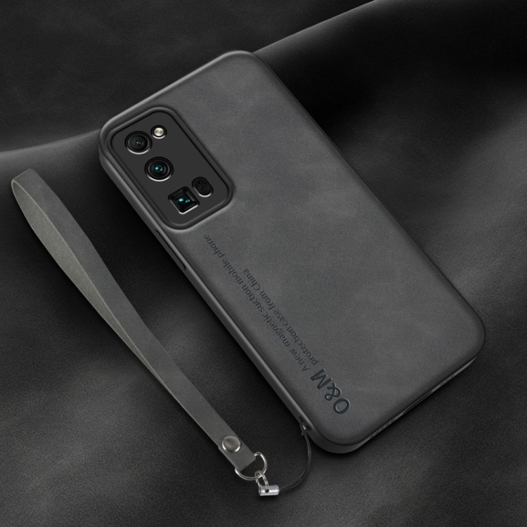 For Honor 30 Pro Lamba Skin Feel Leather Back Phone Case with Strap(Dark Grey)
For Honor 30 Pro Lamba Skin Feel Leather Back Phone Case with Strap(Dark Grey)