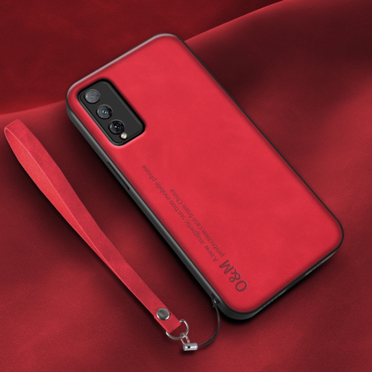For Honor Play 4T Pro Lamba Skin Feel Leather Back Phone Case with Strap(Red)
For Honor Play 4T Pro Lamba Skin Feel Leather Back Phone Case with Strap(Red)