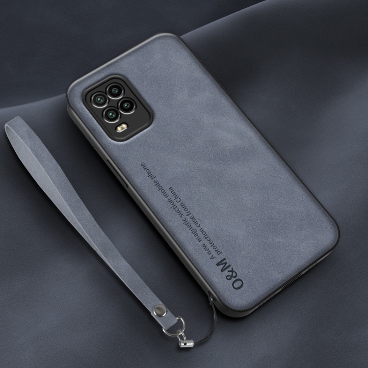 For Xiaomi Mi 10 Lite Lamba Skin Feel Leather Back Phone Case with Strap(Blue)
For Xiaomi Mi 10 Lite Lamba Skin Feel Leather Back Phone Case with Strap(Blue)