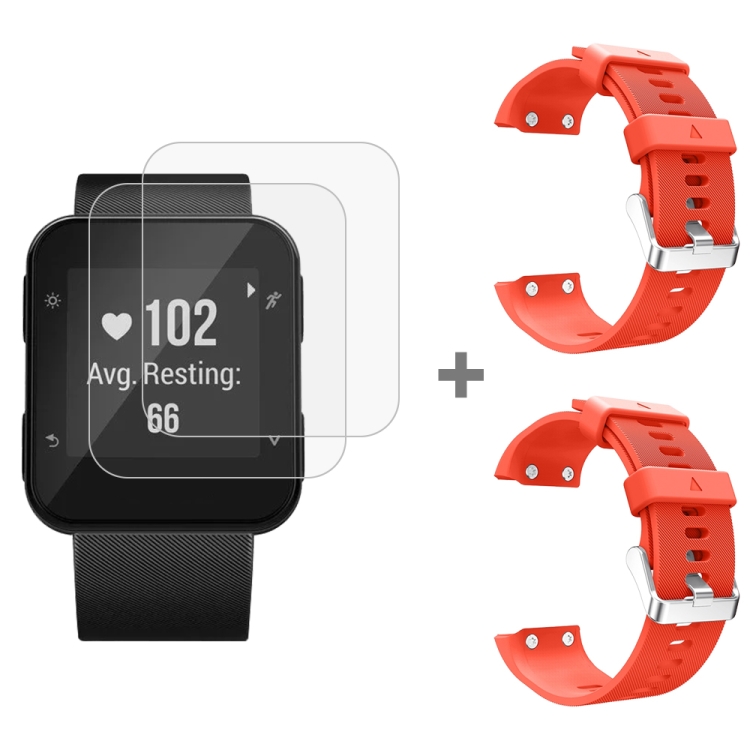 For Garmin Forerunner 35 2pcs Silicone Sport Watch Band with 2pcs Tempered Glass Film(Orange)
For Garmin Forerunner 35 2pcs Silicone Sport Watch Band with 2pcs Tempered Glass Film(Orange)