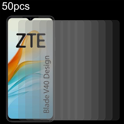 

For ZTE Blade V40 Design 50pcs 0.26mm 9H 2.5D Tempered Glass Film