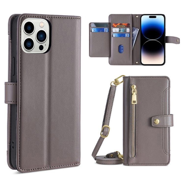 For iPhone 14 Pro Sheep Texture Cross-body Zipper Wallet Leather Phone Case(Grey)
For iPhone 14 Pro Sheep Texture Cross-body Zipper Wallet Leather Phone Case(Grey)