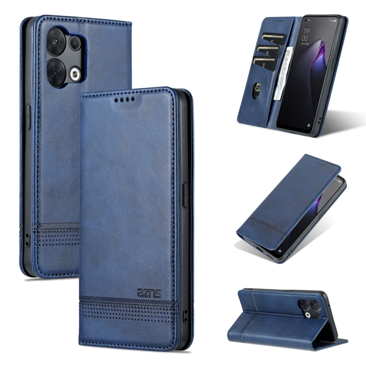 For OPPO Reno9 / Reno9 Pro AZNS Magnetic Calf Texture Flip Leather Phone Case(Dark Blue)
For OPPO Reno9 / Reno9 Pro AZNS Magnetic Calf Texture Flip Leather Phone Case(Dark Blue)