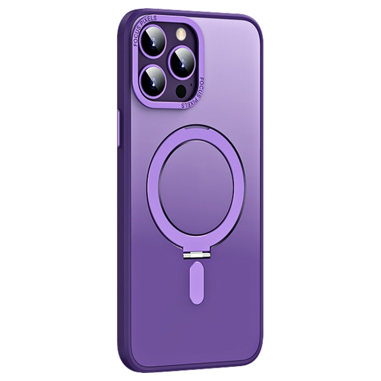 For iPhone 13 Pro Max Skin Feel MagSafe Shockproof Phone Case with Holder(Purple)
For iPhone 13 Pro Max Skin Feel MagSafe Shockproof Phone Case with Holder(Purple)