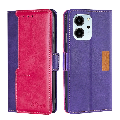 For Honor 80 SE Contrast Color Side Buckle Leather Phone Case(Purple + Rose Red)
For Honor 80 SE Contrast Color Side Buckle Leather Phone Case(Purple + Rose Red)