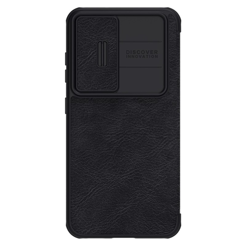 

For Samsung Galaxy S23 5G NILLKIN QIN Series Pro Sliding Camera Cover Design Leather Phone Case(Black)