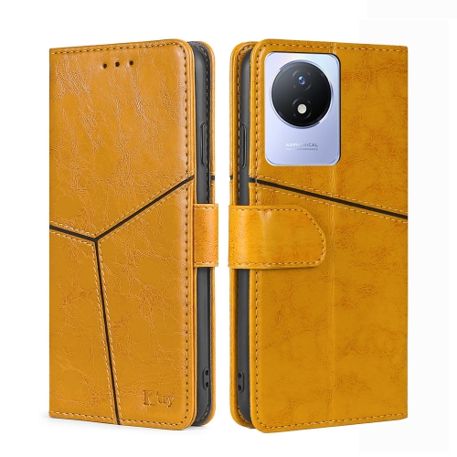 For vivo Y02 4G Geometric Stitching Horizontal Flip Leather Phone Case(Yellow)
For vivo Y02 4G Geometric Stitching Horizontal Flip Leather Phone Case(Yellow)
