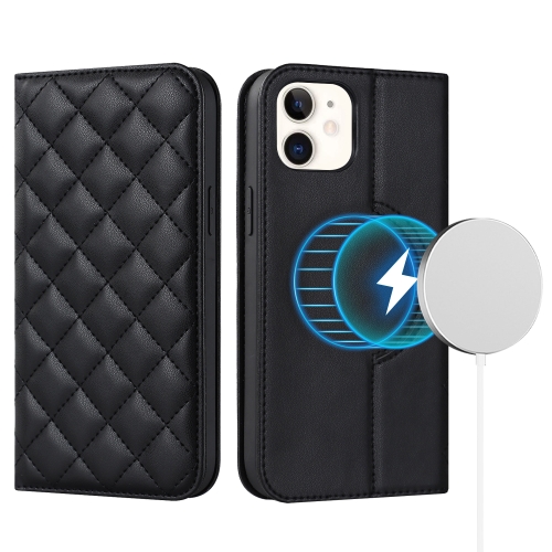 For iPhone 12 mini Rhombic MagSafe RFID Anti-Theft Wallet Leather Phone Case(Black)
For iPhone 12 mini Rhombic MagSafe RFID Anti-Theft Wallet Leather Phone Case(Black)