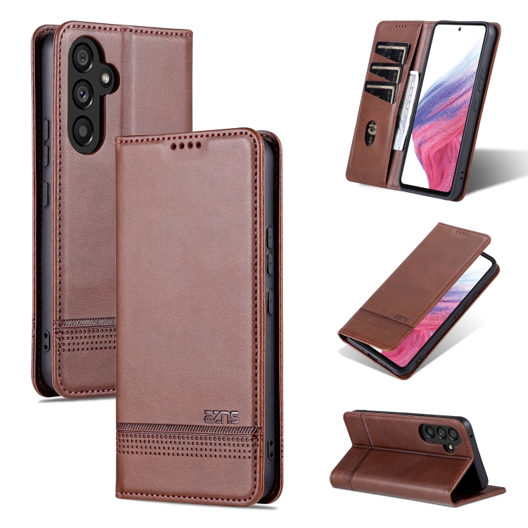 For Samsung Galaxy A34 5G AZNS Magnetic Calf Texture Flip Leather Phone Case(Dark Brown)
For Samsung Galaxy A34 5G AZNS Magnetic Calf Texture Flip Leather Phone Case(Dark Brown)