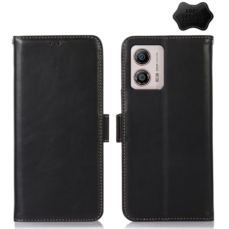 For Motorola Moto G53 5G Crazy Horse Top Layer Cowhide RFID Leather Phone Case(Black)
For Motorola Moto G53 5G Crazy Horse Top Layer Cowhide RFID Leather Phone Case(Black)