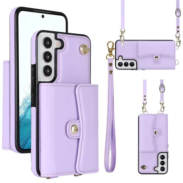 For Samsung Galaxy S22+ 5G RFID Card Slot Leather Phone Case with Long Lanyard(Purple)
For Samsung Galaxy S22+ 5G RFID Card Slot Leather Phone Case with Long Lanyard(Purple)