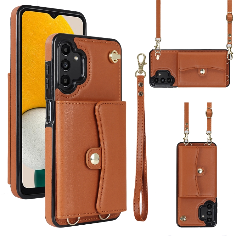For Samsung Galaxy A13 4G / 5G RFID Card Slot Leather Phone Case with Long Lanyard(Brown)
For Samsung Galaxy A13 4G / 5G RFID Card Slot Leather Phone Case with Long Lanyard(Brown)