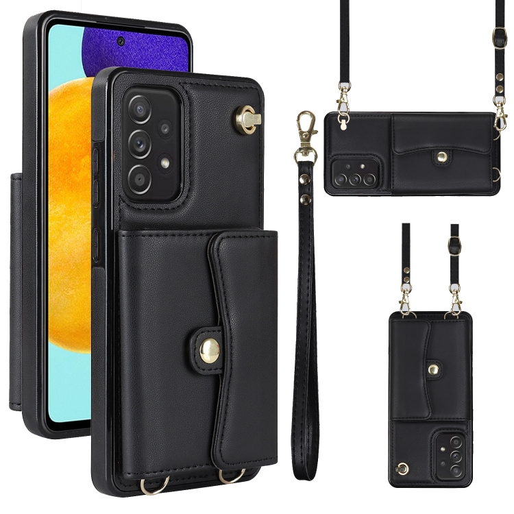 For Samsung Galaxy A52 5G RFID Card Slot Leather Phone Case with Long Lanyard(Black)
For Samsung Galaxy A52 5G RFID Card Slot Leather Phone Case with Long Lanyard(Black)