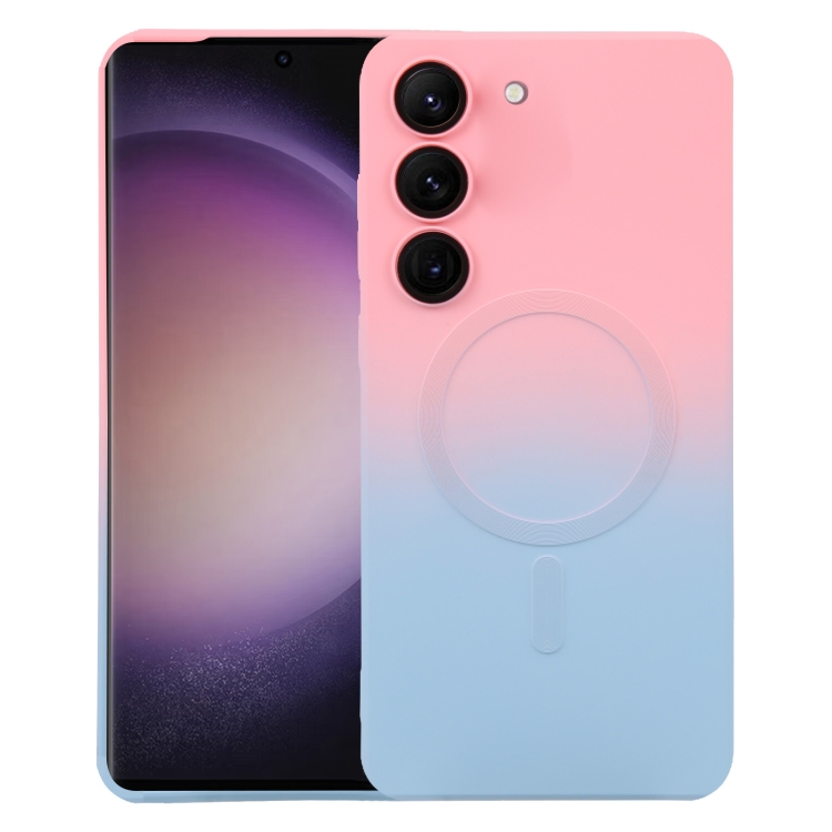 For Samsung Galaxy S23 5G Liquid TPU Silicone Gradient MagSafe Phone Case(Pink Blue)
For Samsung Galaxy S23 5G Liquid TPU Silicone Gradient MagSafe Phone Case(Pink Blue)