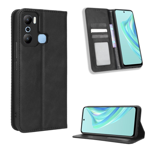 For Infinix Hot 20 Play Magnetic Buckle Retro Texture Leather Phone Case(Black)
For Infinix Hot 20 Play Magnetic Buckle Retro Texture Leather Phone Case(Black)