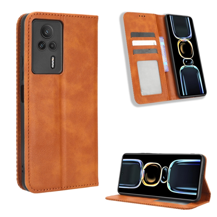 For Xiaomi Redmi K60E 5G Magnetic Buckle Retro Texture Leather Phone Case(Brown)
For Xiaomi Redmi K60E 5G Magnetic Buckle Retro Texture Leather Phone Case(Brown)