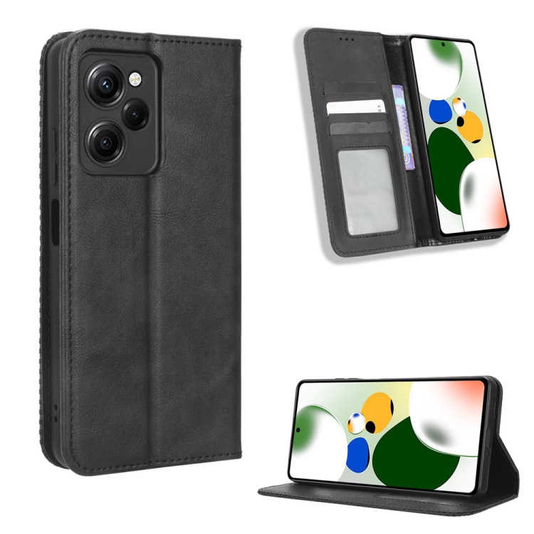 For Xiaomi Redmi Note 12 Pro 5G Speed / Poco X5 Pro Magnetic Buckle Retro Texture Leather Phone Case(Black)
For Xiaomi Redmi Note 12 Pro 5G Speed / Poco X5 Pro Magnetic Buckle Retro Texture Leather Phone Case(Black)