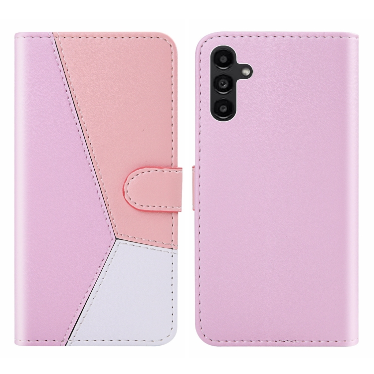 For Samsung Galaxy A54 5G Tricolor Stitching Flip Leather Phone Case(Pink)
For Samsung Galaxy A54 5G Tricolor Stitching Flip Leather Phone Case(Pink)