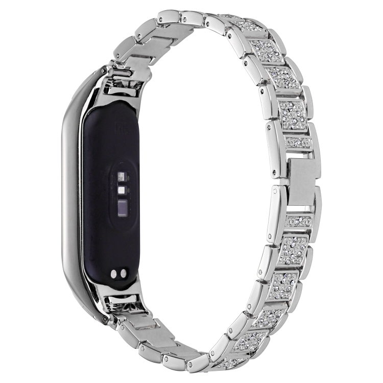 For Xiaomi Mi Band 4 / 3 Universal Three-beads Full Diamond Metal Watch Band(Silver)
For Xiaomi Mi Band 4 / 3 Universal Three-beads Full Diamond Metal Watch Band(Silver)