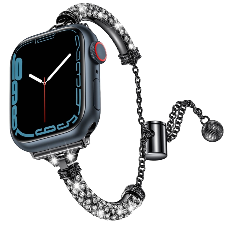 Full Diamond Metal Bracelet Watch Band For Apple Watch Series 8&7 41mm / SE 2&6&SE&5&4 40mm / 3&2&1 38mm(Black)
Full Diamond Metal Bracelet Watch Band For Apple Watch Series 8&7 41mm / SE 2&6&SE&5&4 40mm / 3&2&1 38mm(Black)