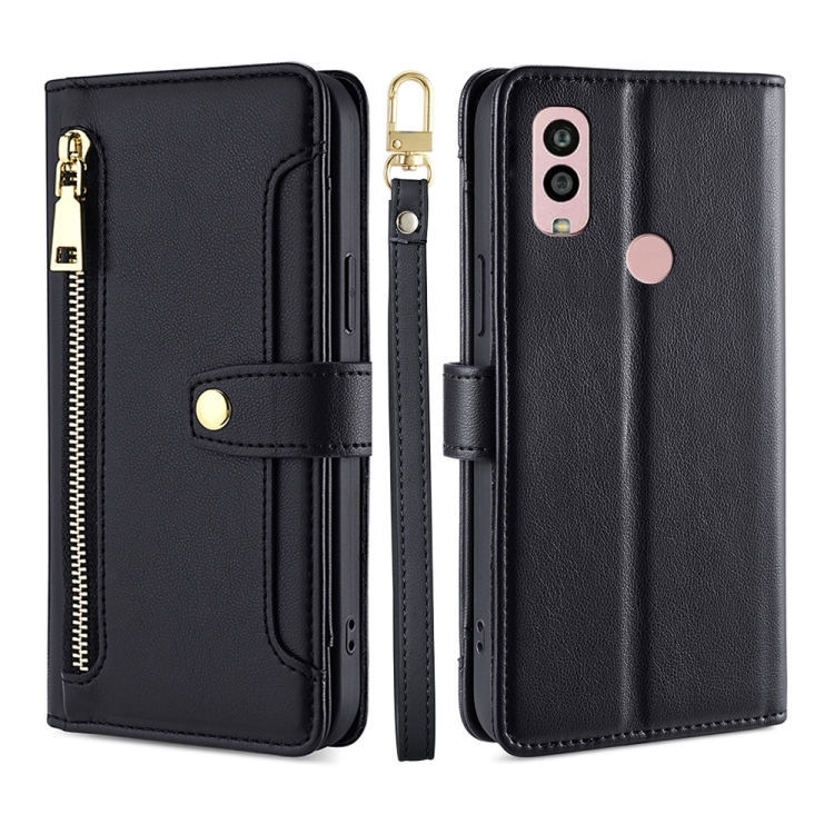 For Kyocera Android One S10 Sheep Texture Cross-body Zipper Wallet Leather Phone Case(Black)
For Kyocera Android One S10 Sheep Texture Cross-body Zipper Wallet Leather Phone Case(Black)