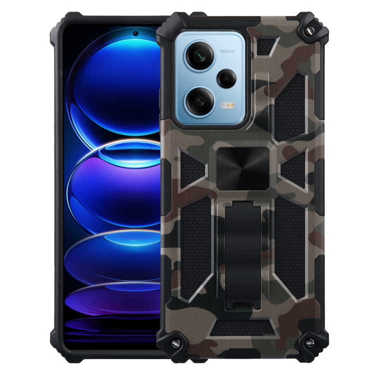 For Xiaomi Redmi Note 12 Pro 5G Camouflage Armor Kickstand TPU + PC Magnetic Phone Case(Army Green)
For Xiaomi Redmi Note 12 Pro 5G Camouflage Armor Kickstand TPU + PC Magnetic Phone Case(Army Green)