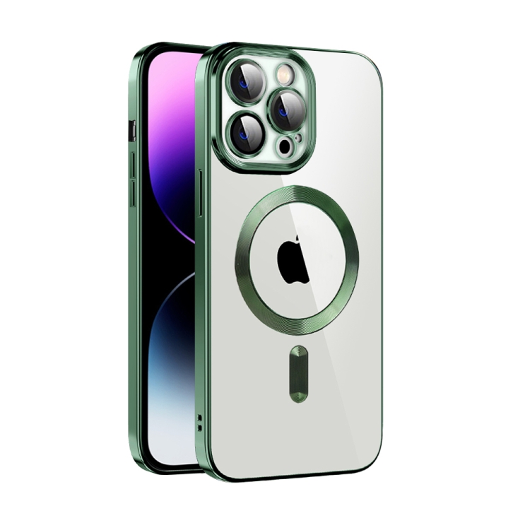 For iPhone 14 Pro CD Texture Plating TPU MagSafe Phone Case with Lens Film(Dark Green)
For iPhone 14 Pro CD Texture Plating TPU MagSafe Phone Case with Lens Film(Dark Green)