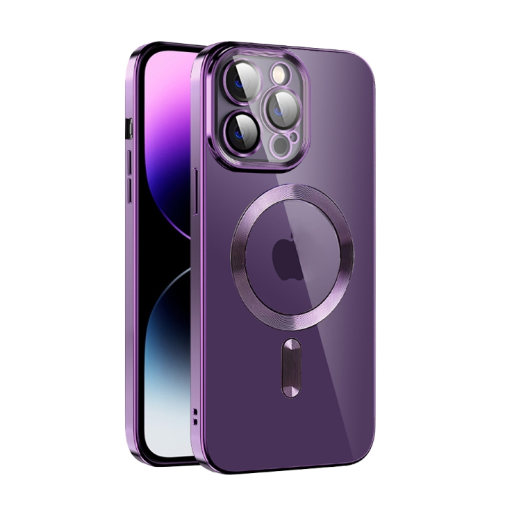 For iPhone 14 Pro Max CD Texture Plating TPU MagSafe Phone Case with Lens Film(Dark Purple)
For iPhone 14 Pro Max CD Texture Plating TPU MagSafe Phone Case with Lens Film(Dark Purple)