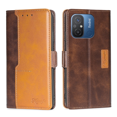 For Xiaomi Redmi 12C 4G Contrast Color Side Buckle Leather Phone Case(Dark Brown + Gold)
For Xiaomi Redmi 12C 4G Contrast Color Side Buckle Leather Phone Case(Dark Brown + Gold)