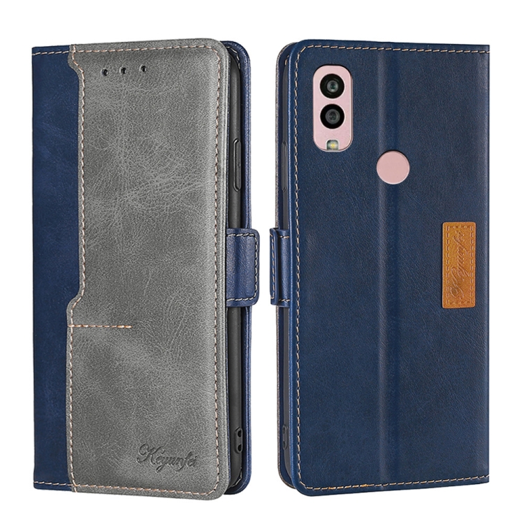 For Kyocera Android One S10 Contrast Color Side Buckle Leather Phone Case(Blue + Grey)
For Kyocera Android One S10 Contrast Color Side Buckle Leather Phone Case(Blue + Grey)